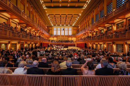 Audience in a packed Weill Hall